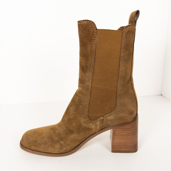 Steve Madden Brown Suede Leather Argent Chelsea Boots - Picture 13 of 15